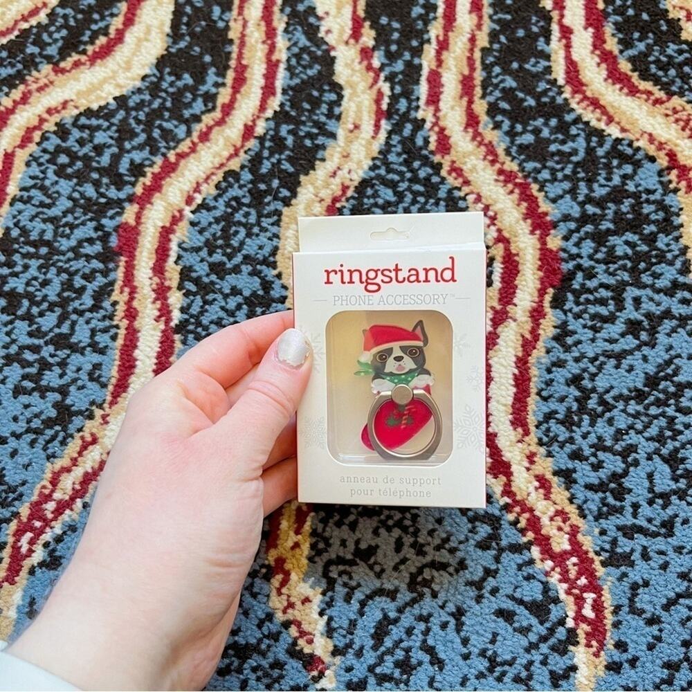 Puppy Christmas Ringstand Phone Grip Stand Cute Gift Idea